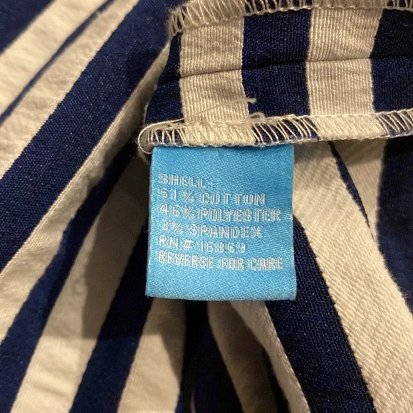 J. McLaughlin Tracy Blue & White Stripe Shift Dress (M) - Picture 10 of 12